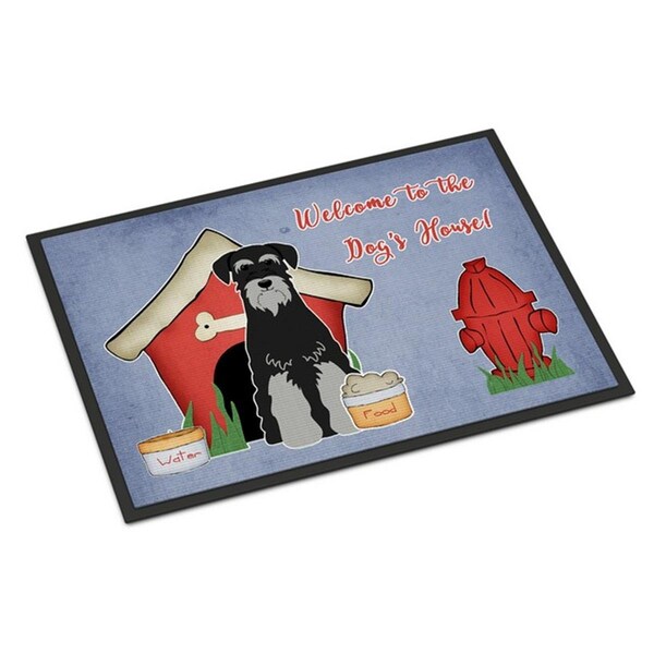 Carolines Treasures Dog House Collection Standard Schnauzer Black Grey Indoor or Outdoor Mat, 24 x 0.25 x 36 in. BB2788JMAT - main